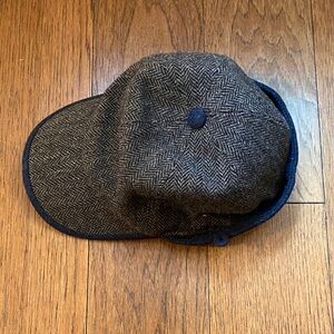 Santacana Madrid Wool Herringbone Cap with Ear Flaps